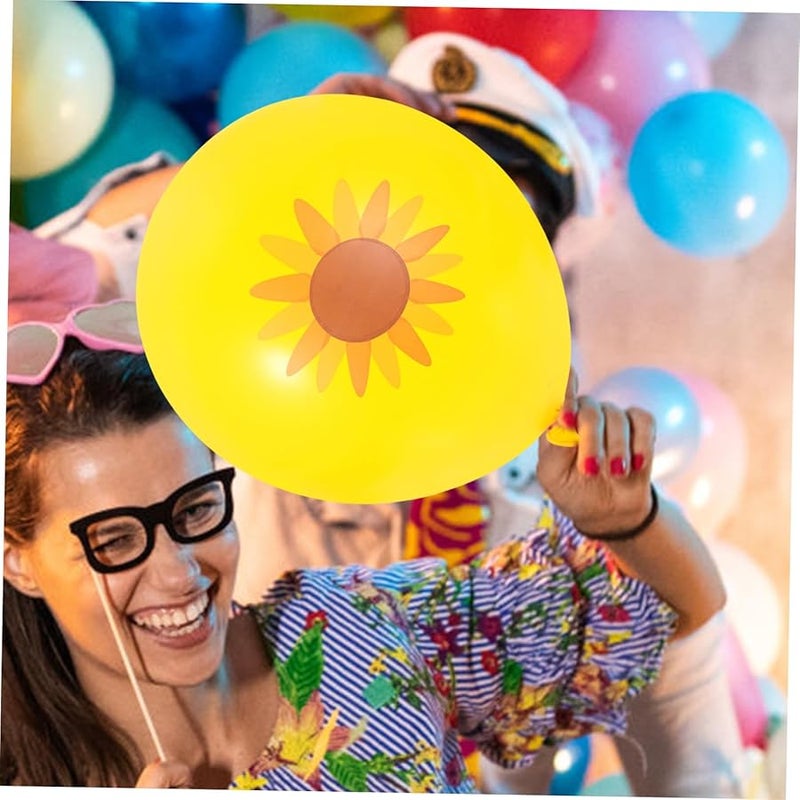 Sunflower Balloons 15Pcs Latex Party Decorations For Birthday Wedding Summer Events - Image 5